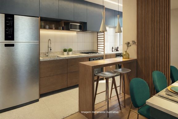 Com cozinha integrada