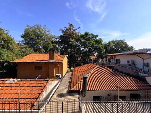 Vista da sacada do apartamento
