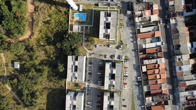 Vista aérea do Residencial Mont Serrat, em Salto/SP