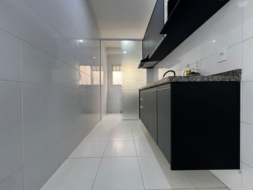 Cozinha do apartamento de 2 dormitórios para locação no Moutonnée Residence, em Salto/SP