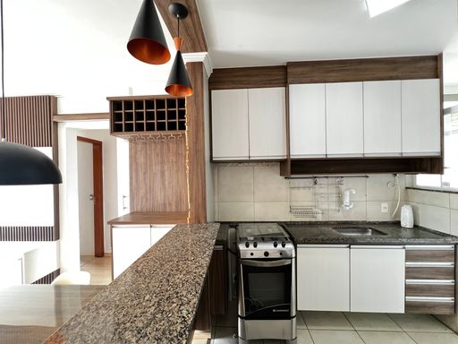 Cozinha do apartamento no Edifício Mirante do Salto