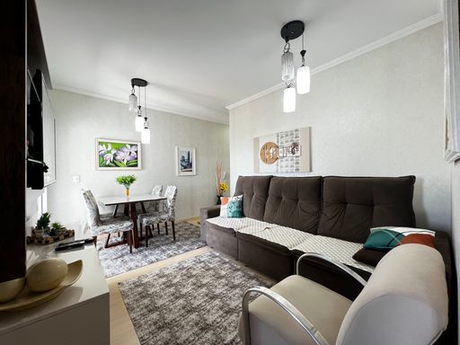 Sala do apartamento do Edifício Moutonnée Residence