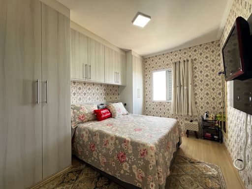 Suíte do apartamento do Edifício Moutonnée Residence