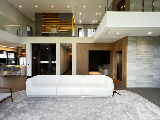 Sala de Estar da Mansão à venda no Campo de Toscana, em Vinhedo-SP