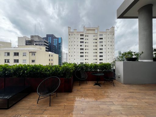 Deck do prédio onde fica o Studio à venda no Brooklin-SP