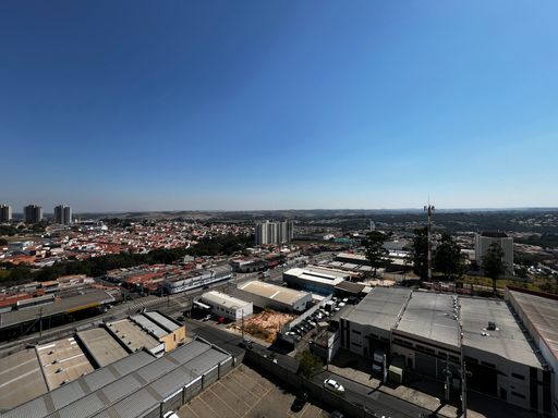 Vista da sacada do apartamento de 2 dormitórios para locação no Moutonnée Residence, em Salto/SP