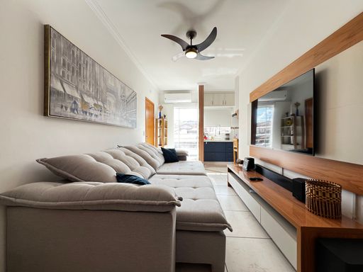 Sala do apartamento à venda na Rua Ricieri Scachetti, em Indaiatuba/SP