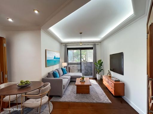 Sala VIRTUALLY STAGED Apartamento à Venda no Edifício Solar das Palmeiras, na Vila Mariana, em São Paulo