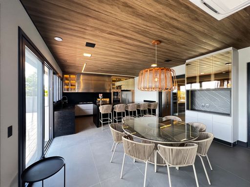 Área gourmet da Mansão à venda no Campo de Toscana, em Vinhedo-SP