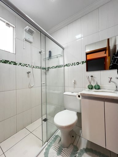 Banheiro social do apartamento à venda na Rua Ricieri Scachetti, em Indaiatuba/SP