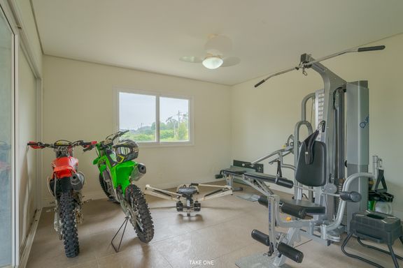 Academia da mansão à venda no Lagos de Shanadú, em Indaiatuba-SP