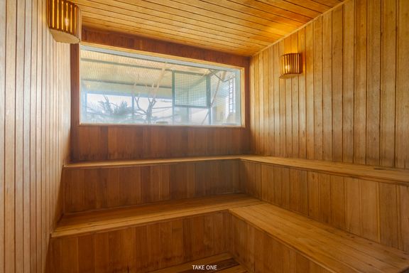 Sauna da mansão à venda no Lagos de Shanadú, em Indaiatuba-SP