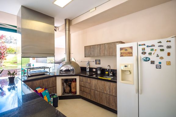 Área gourmet da mansão à venda no Condomínio Lagos de Shanadú, em Indaiatuba-SP