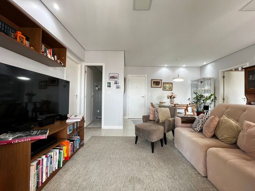 Sala do apartamento à venda na Vila Gumercindo, em São Paulo