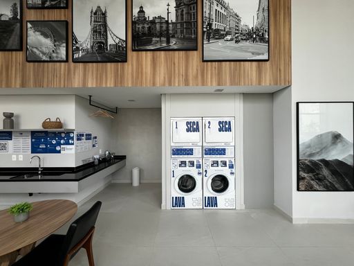 Lavanderia do prédio onde fica o Studio à venda no Brooklin-SP