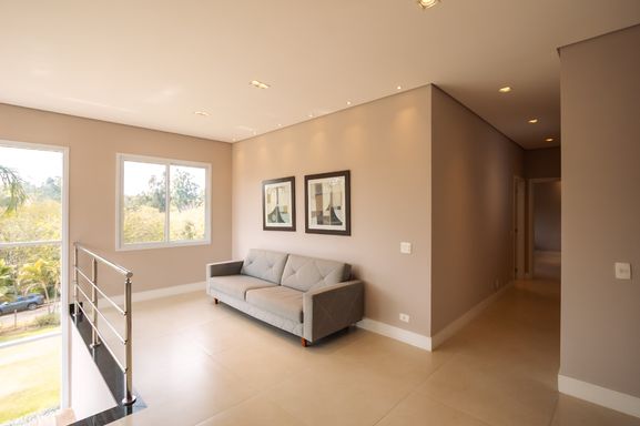 Sala da mansão à venda no Condomínio Lagos de Shanadú, em Indaiatuba-SP