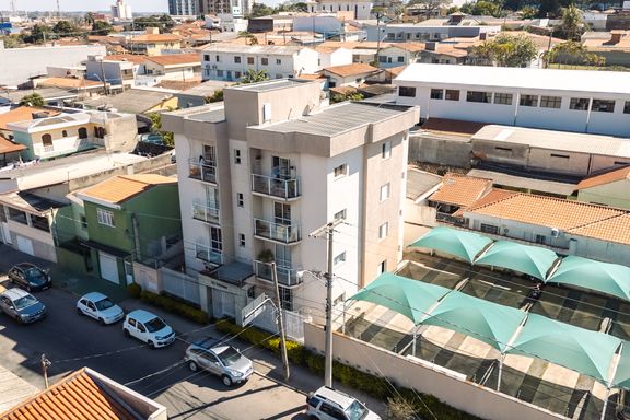 Imagem aérea fachada do Edifício Matisse, em Salto/SP