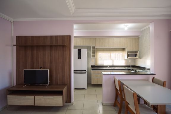 Sala e Cozinha do apartamento à venda no Edifício Matisse, em Salto/SP