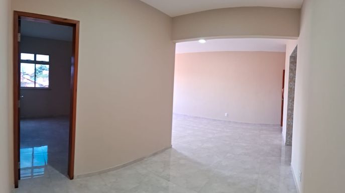 Sala de jantar e estar em L