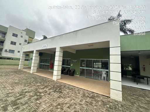 Salão de festas do Condomínio Vita Bella Porto Velho RO, espaço coberto, amplo e planejado para eventos dos moradores.
