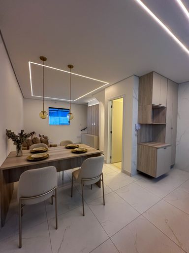 sala com integração de ambientes