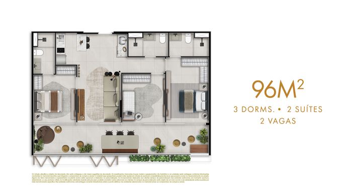 Planta 96m²