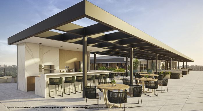 Espaço Gourmet -Churrasqueira - FornoPIzza -Cobertura