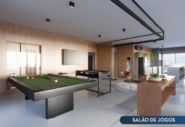 Perspectiva do salão de jogos