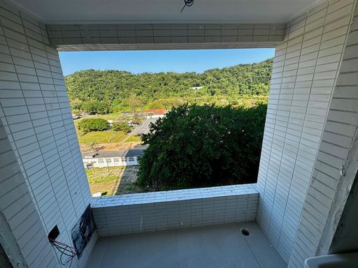 área técnica com vista livre ao Canto do Forte,  Reserva Florestal Morro do Xixová