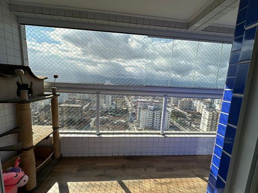 varanda gourmet envidraçada com vista livre, andar alto