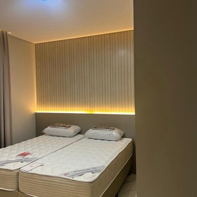 dormitório 3 com sistema de iluminação em LED e armário planejado
