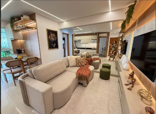 sala ampla 2 ambientes semi integrada a cozinha gourmet