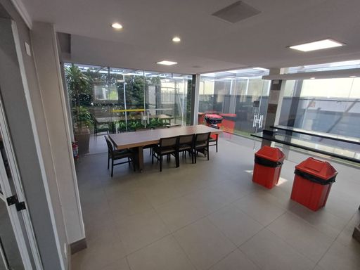 área gourmet do salão de festas em total requinte e arborizado