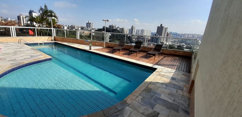 piscina adulto e infantil climatizada, com vista alta livre e privilegiada