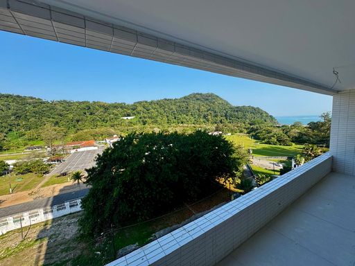Vista livre da varanda ao Canto do Forte,  Reserva Florestal Morro do Xixová