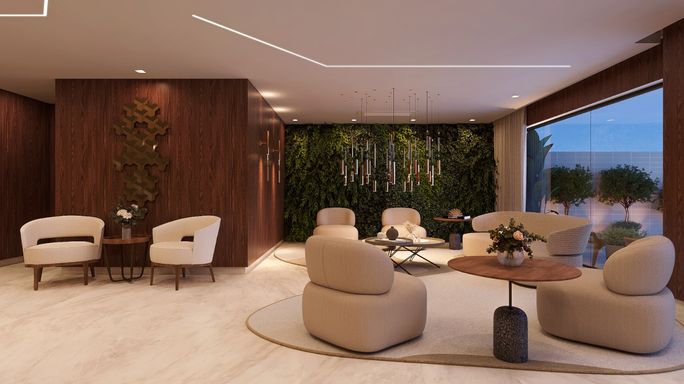 Pespectiva do Hall do Residencial House Garden
