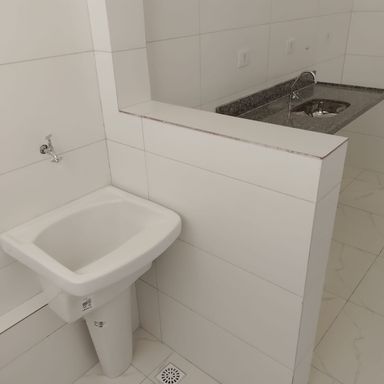 área de serviço semi integrada a cozinha padrão americana