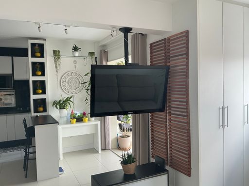 sala 2 ambientes com acesso a cozinha e a varanda gourmet