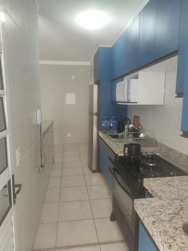 cozinha padrão americana com móveis planejados de primeira qualidade, ampla pia e balcão em granito
