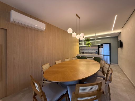 sala de jantar e cozinha