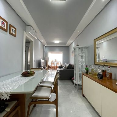 sala ampla 2 ambientes com acesso a varanda gourmet envidraçada