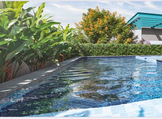 foto ilustrativa da piscina adulto e infantil com deck