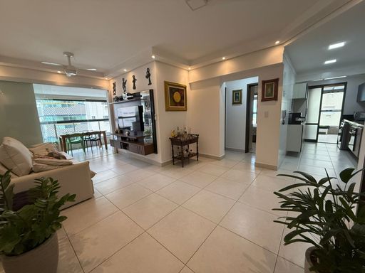 sala ampla 2 ambientes semi integrada a cozinha com acesso a varanda