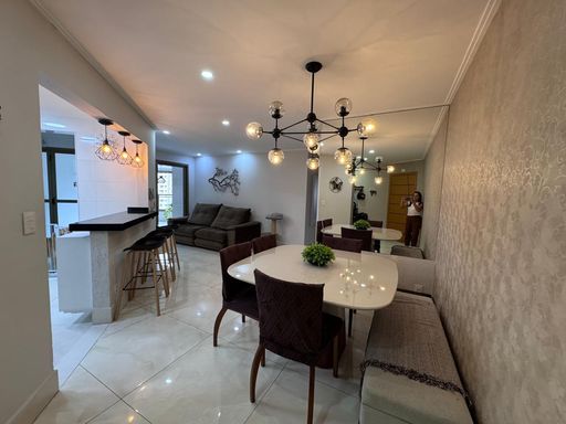 sala com 2 ambientes amplos e integrados