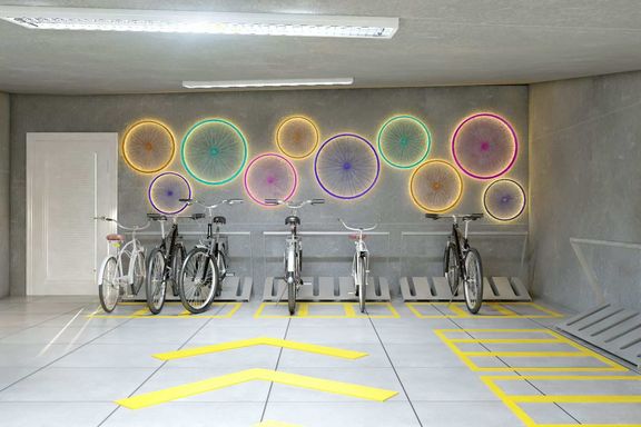 Foto ilustrativa do bicicletário