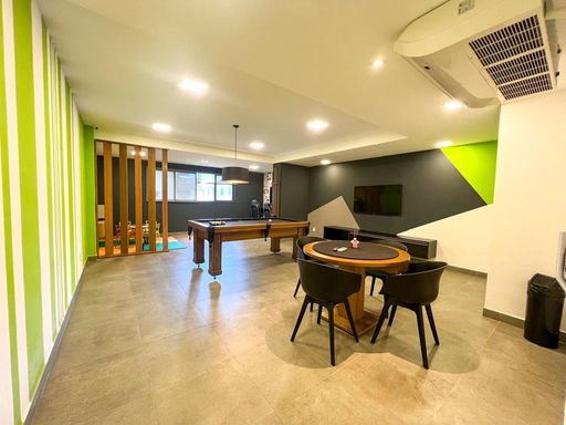 salão de festas, brinquedoteca e espaço gamer