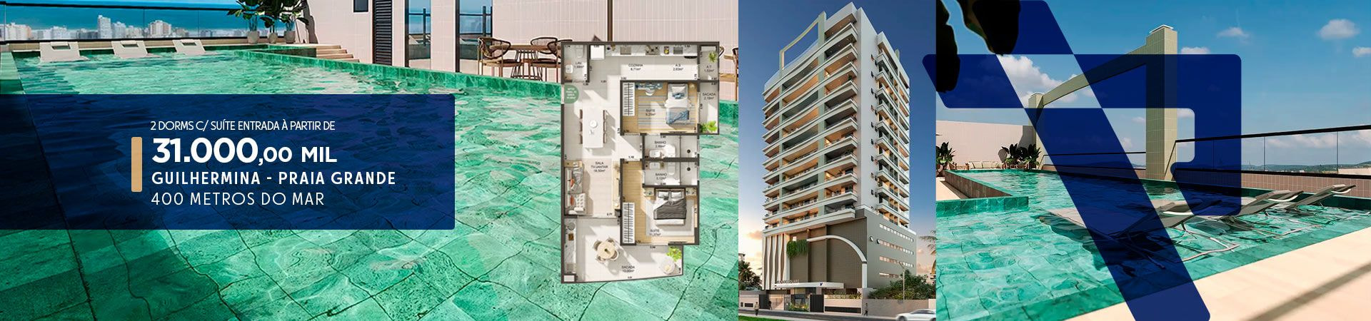 Apartamento na Guilhermina a partir de 31mil de entrada