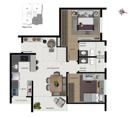 Planta do primeiro piso