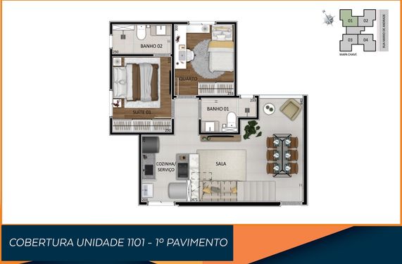 PLANTA DO PRIMEIRO PAVIMENTO