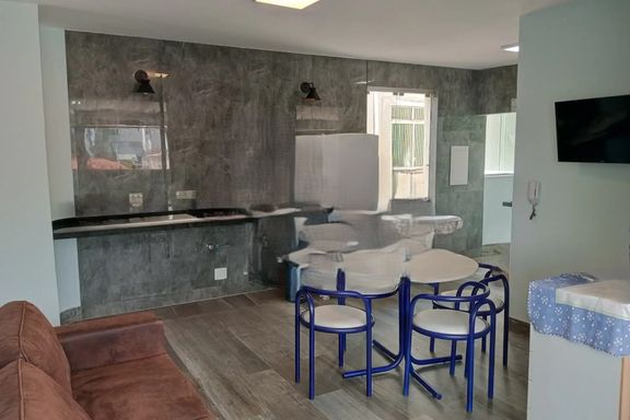 Sala conjugada com cozinha